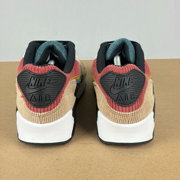 Nike Air Max 90 Multi Corduroy Athletic Shoes Womens 8 Pink Gold Green Red White - Picture 4 of 10